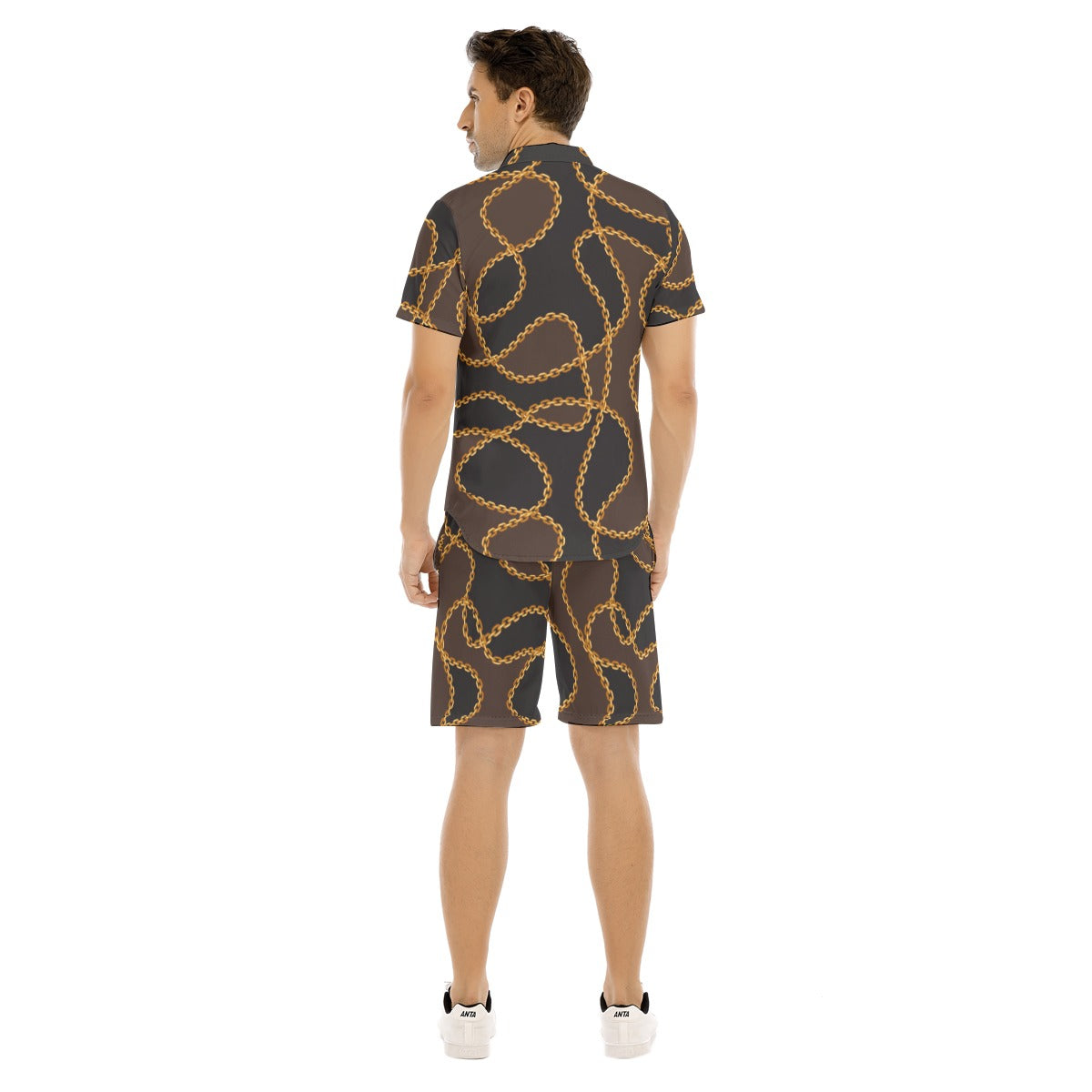Men's Golden Chains Short Sleeve Shirt Set