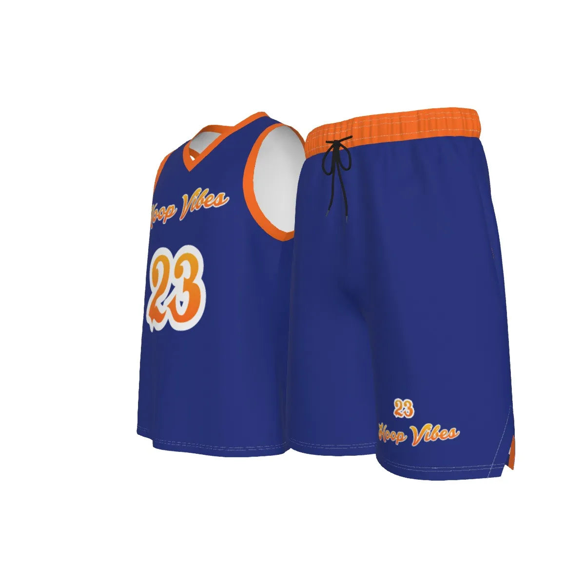 Hoop Vibes #23 Men's V Neck Basketball Suit