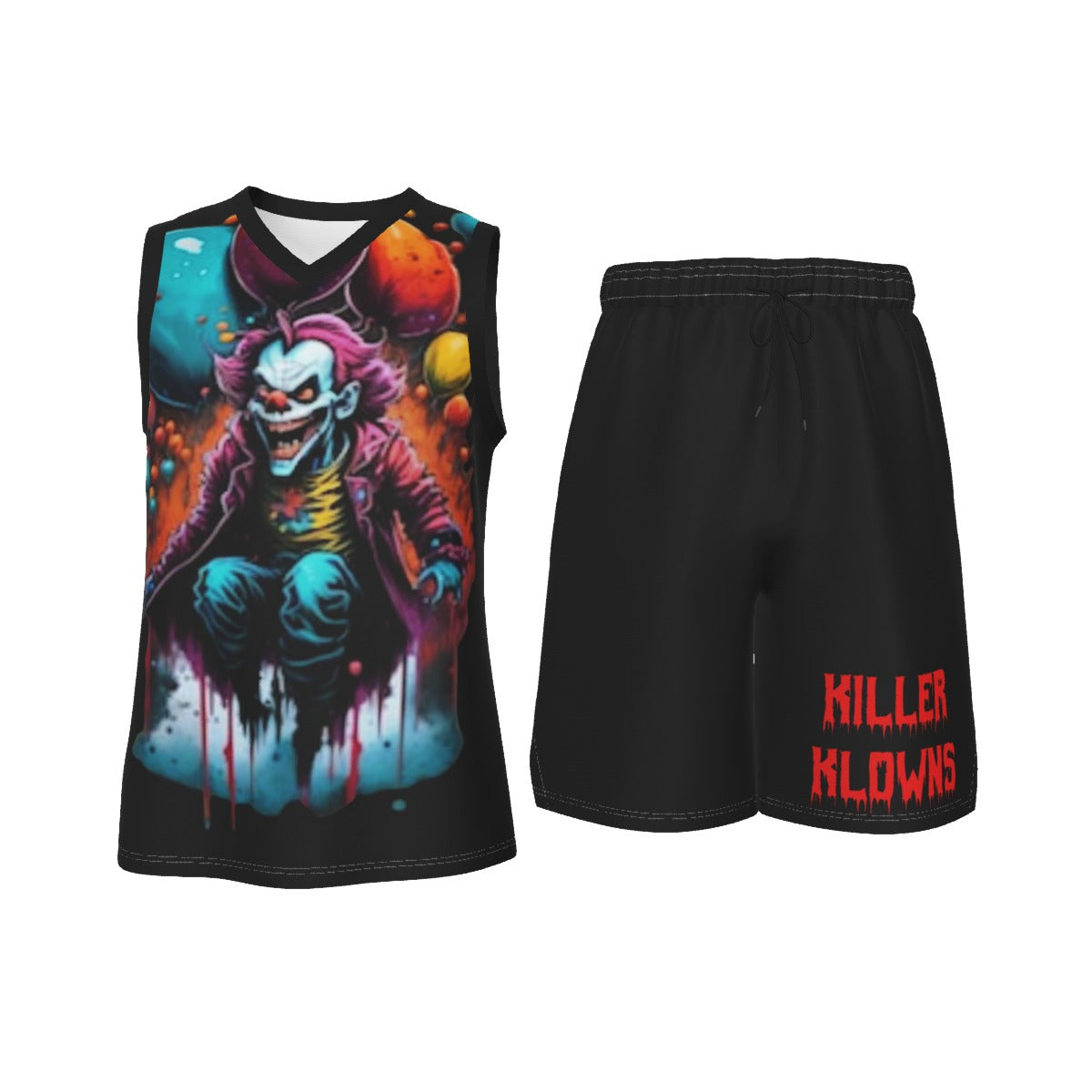 Killer Klowns Men's V Neck Basketball Suit