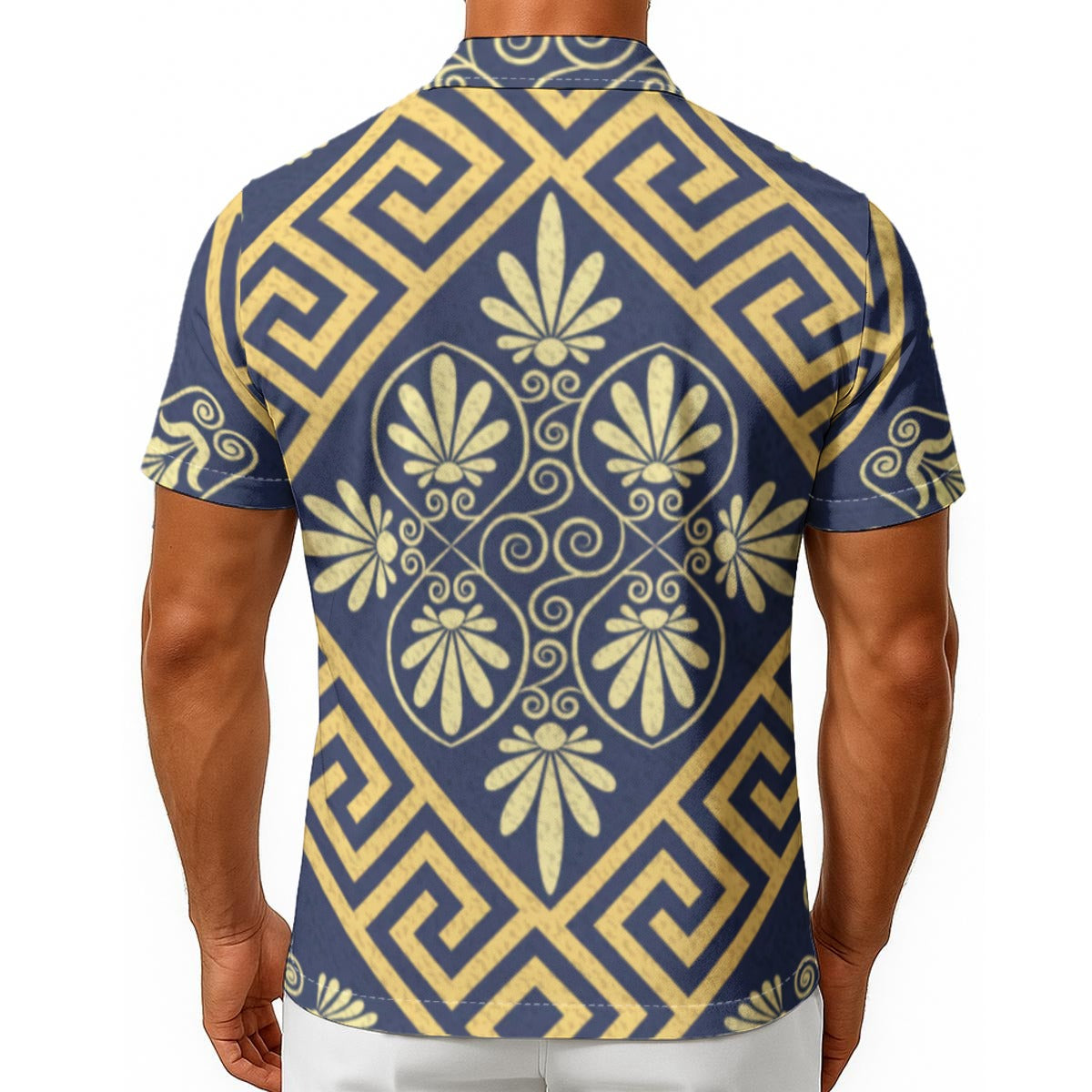 Men's Royal Tapestry Button Up