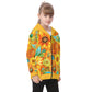 Kid's Sunflower Garden Heavy Fleece Zip Up Hoodie