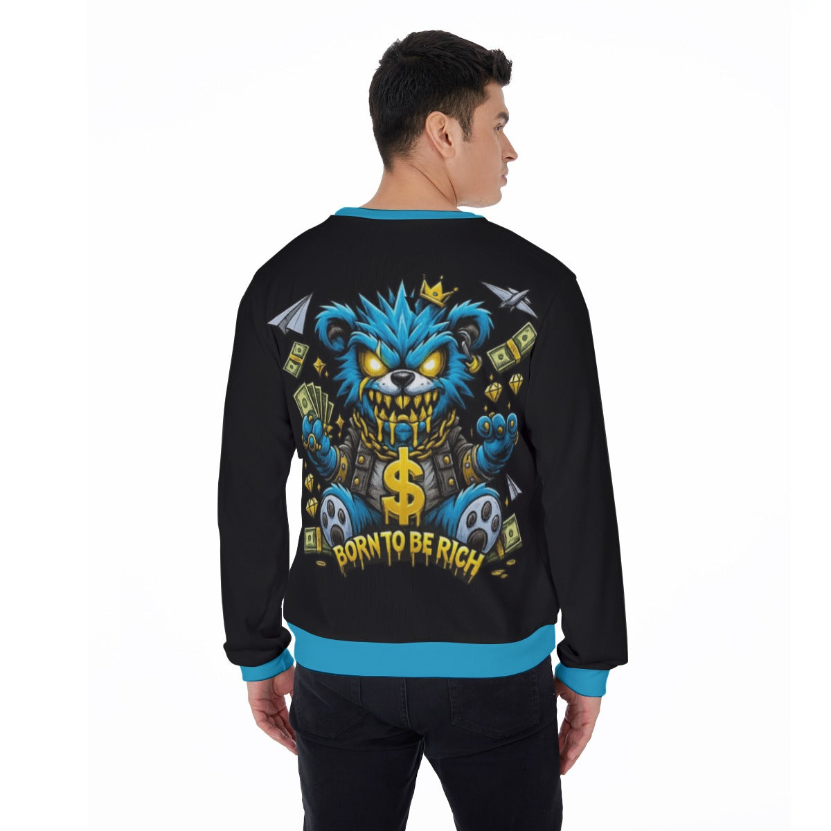 Men's Born To Be Rich Thicken Sweater