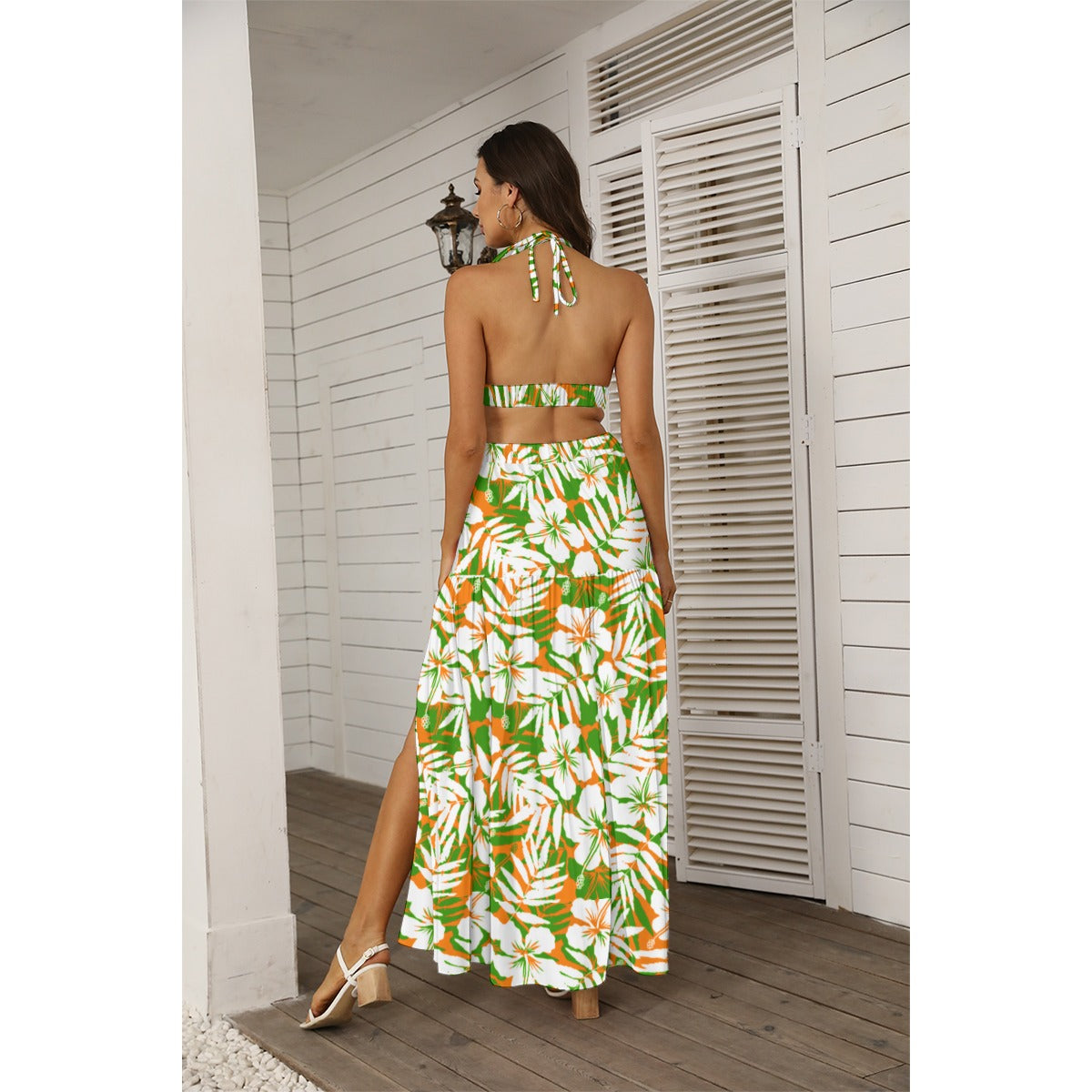 Women's Beach Vibes Tie Back Wrap Dress
