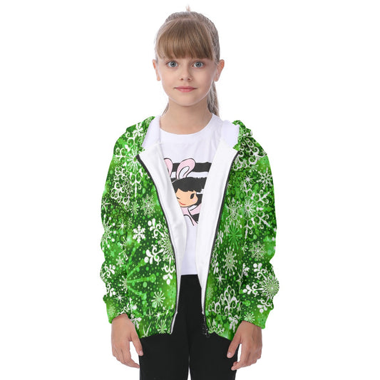 Kid's Winter Wonderland Heavy Fleece Zip Up Hoodie