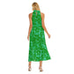 Women's Beach Vibes Wrap Hem Belted Halter Dress