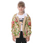 Kid's Baroque Florals Heavy Fleece Zip Up Hoodie