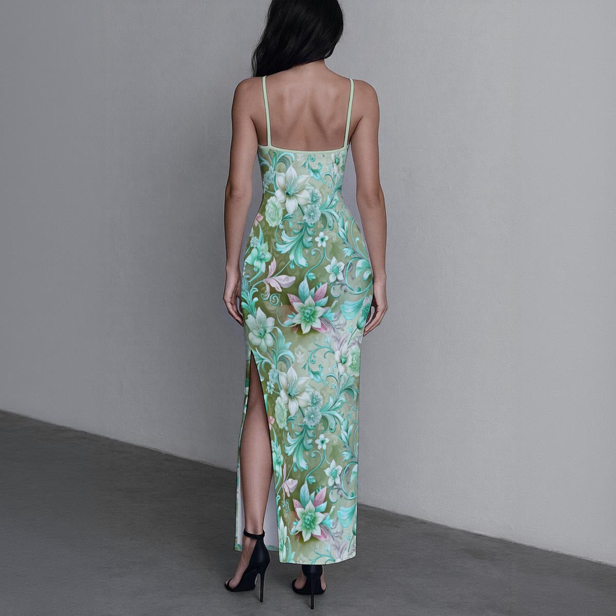 Women's Beatiful Garden Long Dress With Slit