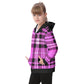 Kid's Plaid KMK Heavy Fleece Zip Up Hoodie
