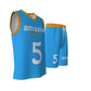 Light Blue Amazon V Neck Basketball Suit