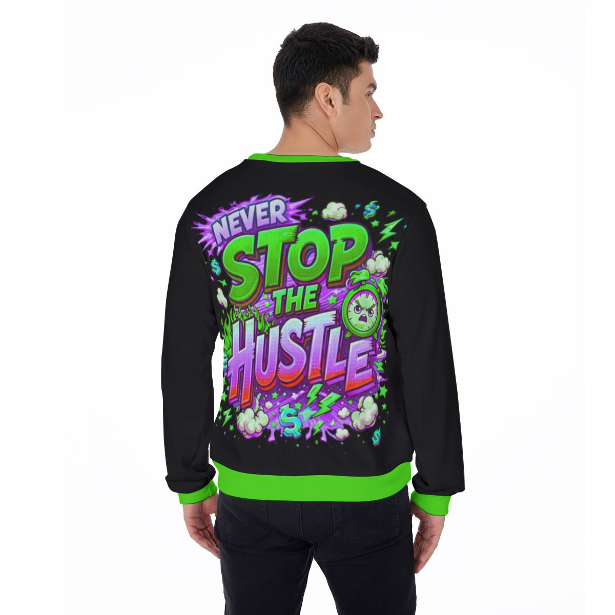 Never Stop The Hustle Men's Thicken Sweater