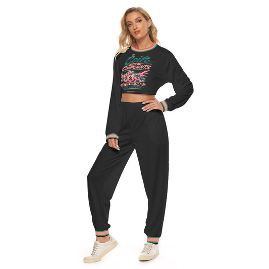 Coins Over Complaints Women's Crop Sweatshirt Suit