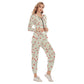 Queen Of Hearts Women's Crop Hoodie Sports Set