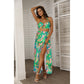 Women's Tropic Summer Vibes Tie Back Wrap Dress