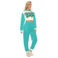 Women's Love Graffiti Style Crop Sweatshirt Suit