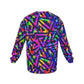 Bright Geometric Men's Drop Shoulder Round Neck Long-Sleeved Sweatshirt