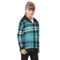 Kid's Plaid KMK Heavy Fleece Zip Up Hoodie