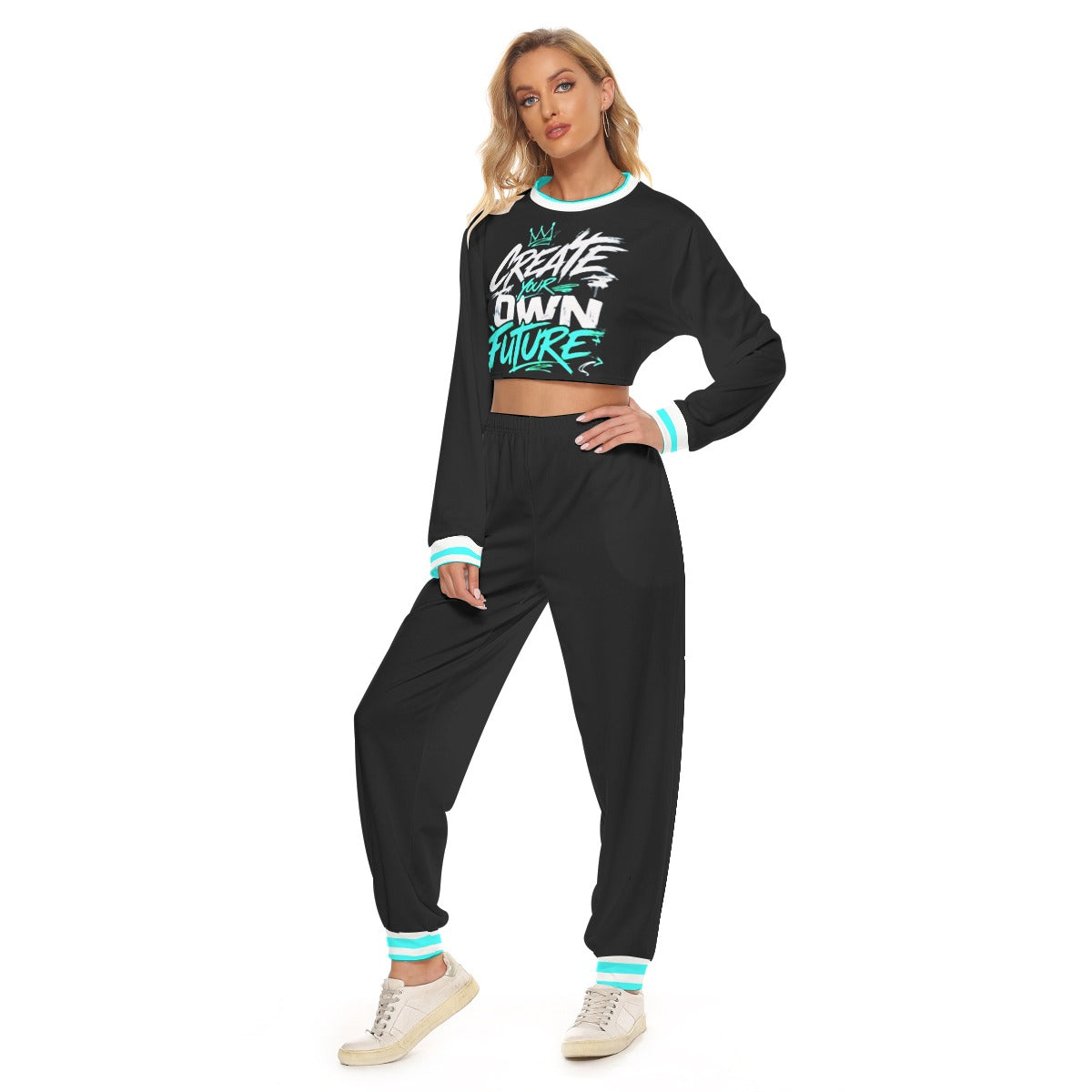 Create Your Own Future Women's Crop Sweatshirt Suit