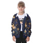 Kid's Watercolor Night Heavy Fleece Zip Up Hoodie