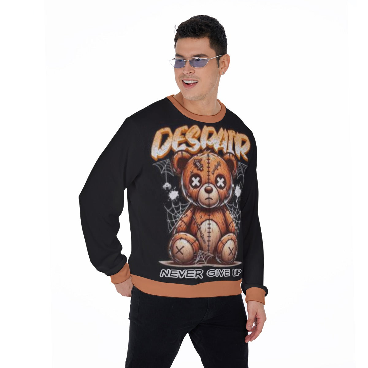 Never Give Up Men's Thicken Sweater