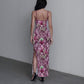 Women's Cute Floral Long Dress with Slit