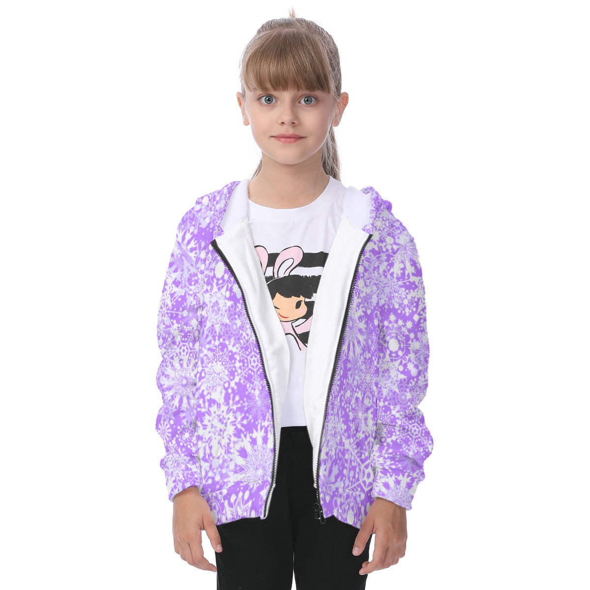 Kid's Winter Wonderland Heavy Fleece Zip Up Hoodie