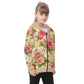 Kid's Baroque Florals Heavy Fleece Zip Up Hoodie