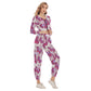 Women's Spring Time Vibes Crop Hoodie Sports Set