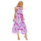 Women's Beach Vibes Wrap Hem Belted Halter Dress