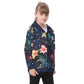 Kid's Watercolor Night Heavy Fleece Zip Up Hoodie