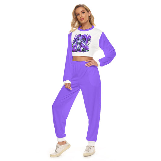 Women's My Cuteness Crop Sweatshirt Suit