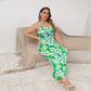 Women's Beach Vibes Oblique-Shoulder Exposure Dress With Side Split (Plus Size)