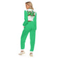 Women's Love Graffiti Style Crop Sweatshirt Suit