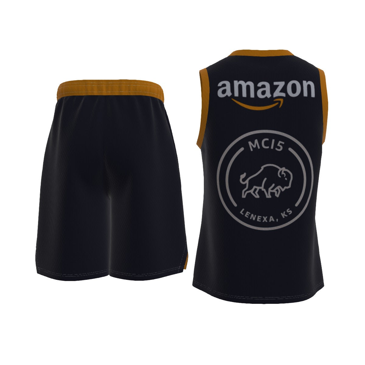 Navy Blue MCI 5 Amazon V Neck Basketball Suit