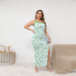 Women's Queen Of Hearts Oblique-Shoulder Exposure Dress With Side Split (Plus Size)