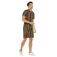 Men's Belt and Chains Short Sleeve Shirt Set