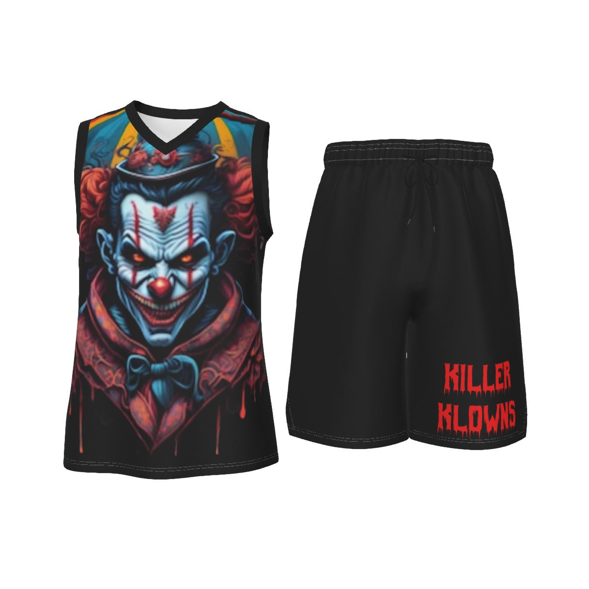 Killer Klowns Men's V Neck Basketball Suit