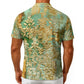 Men's Romantic Rococo Turquoise Gold Button Up