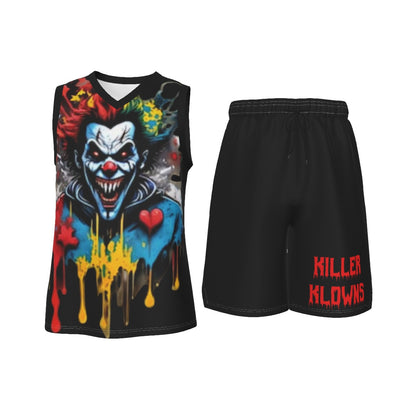 Killer Klowns Men's V Neck Basketball Suit