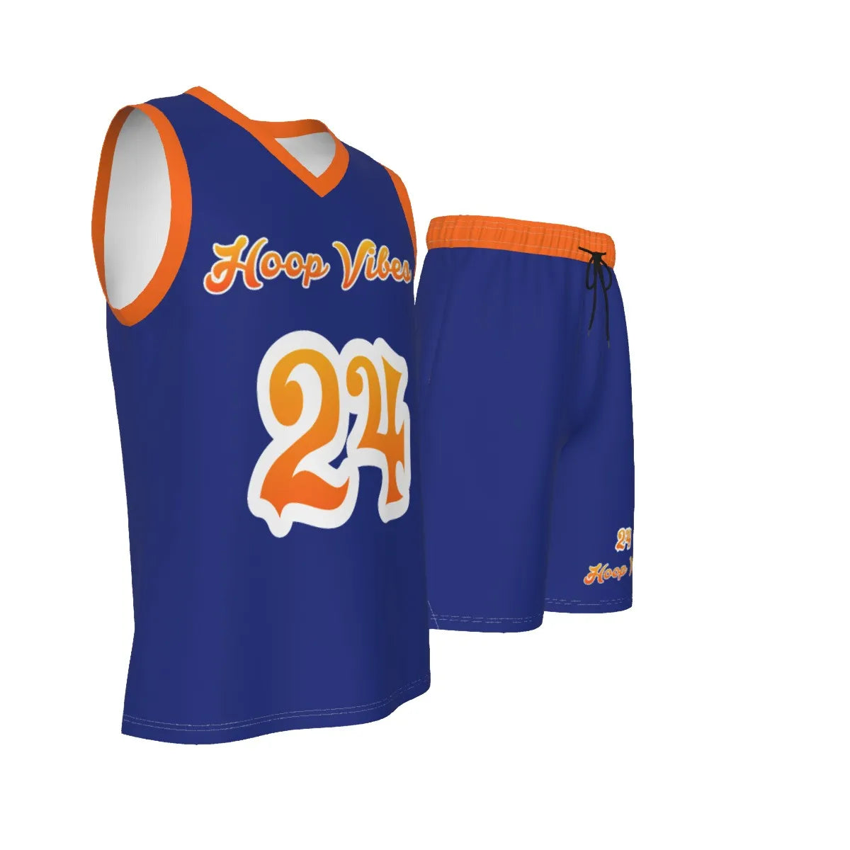 Hoop Vibes #24 Men's V Neck Basketball Suit