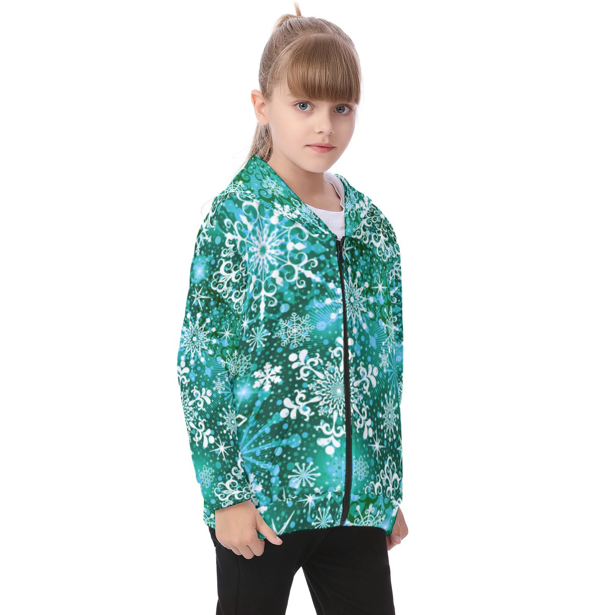 Kid's Winter Wonderland Heavy Fleece Zip Up Hoodie