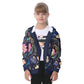 Kid's Watercolor Night Heavy Fleece Zip Up Hoodie