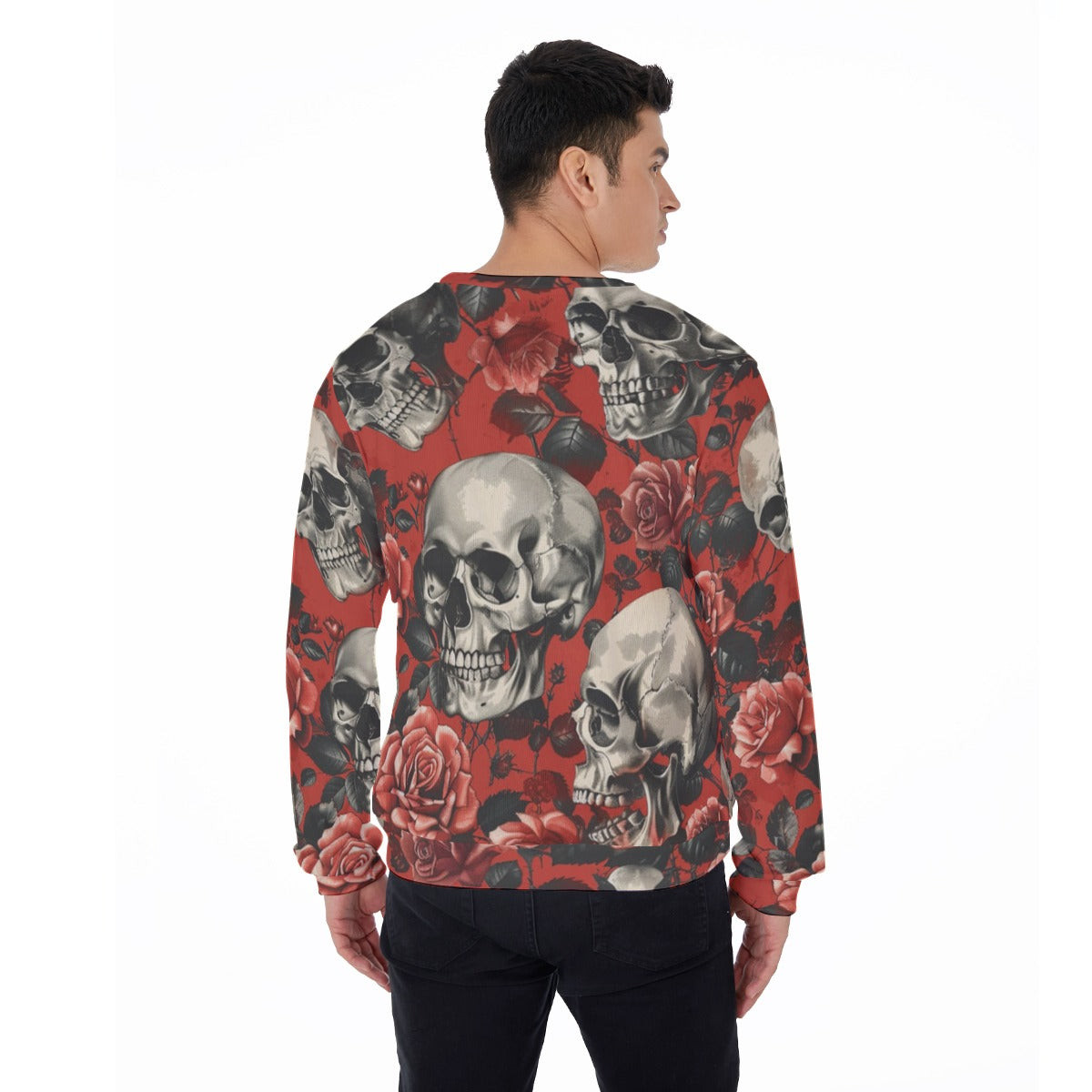Men's Skulls & Roses Thicken Sweater