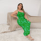 Women's Beach Vibes Oblique-Shoulder Exposure Dress With Side Split (Plus Size)