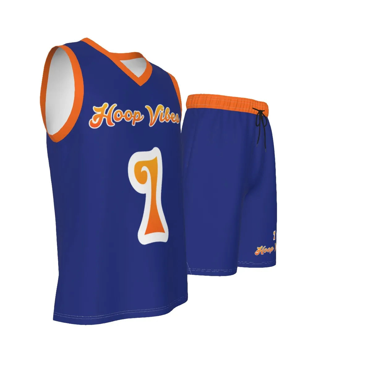 Hoop Vibes #1 Men's V Neck Basketball Suit
