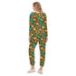 Women's Groovy Retro Crop Hoodie Sports Set