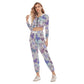 Women's Spring Time Vibes Crop Hoodie Sports Set