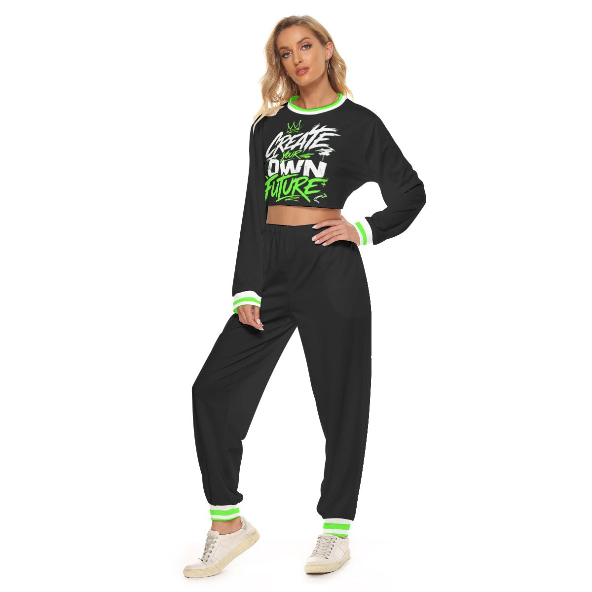 Create Your Own Future Women's Crop Sweatshirt Suit