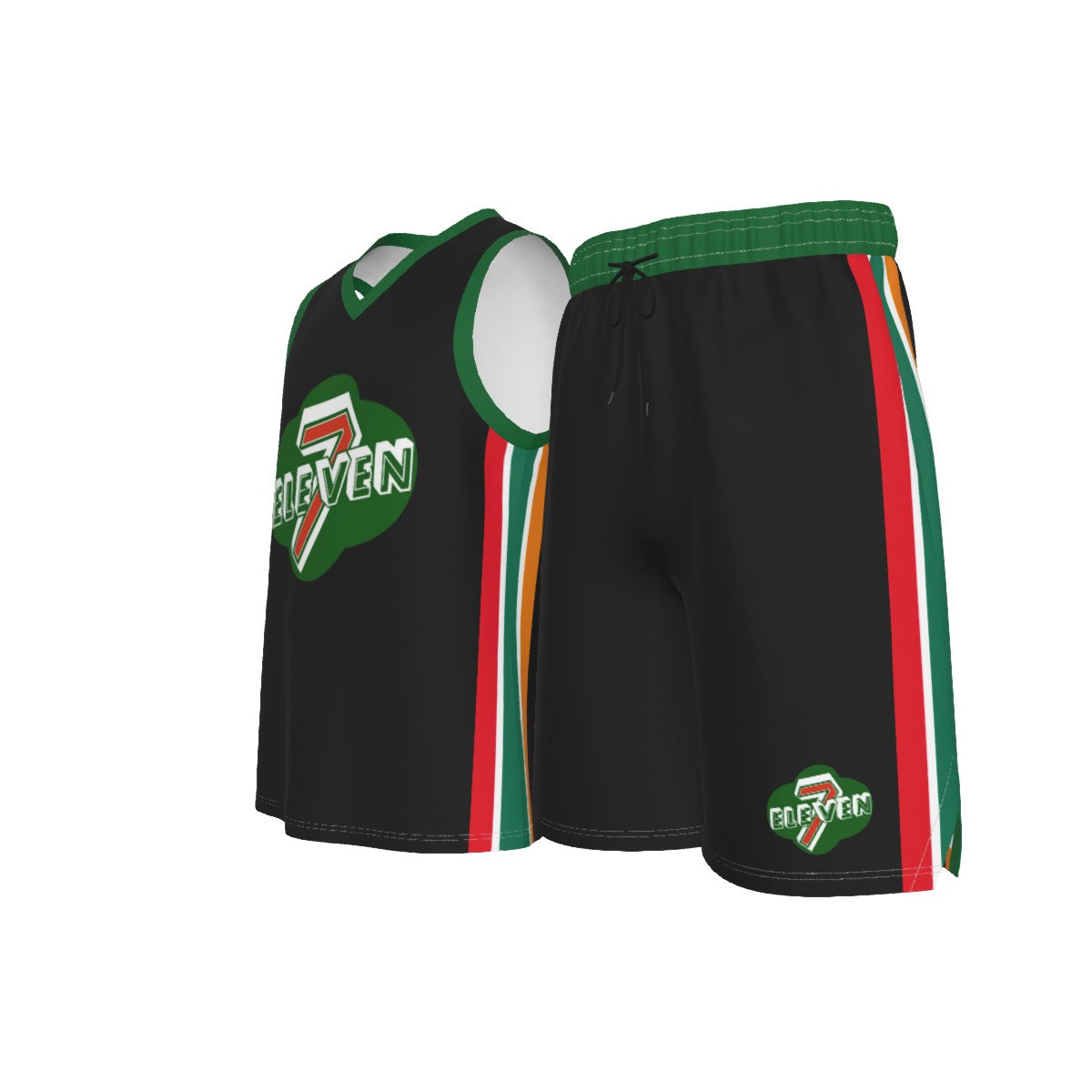 7/11 Men's V Neck Basketball Suit