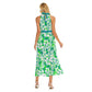 Women's Beach Vibes Wrap Hem Belted Halter Dress