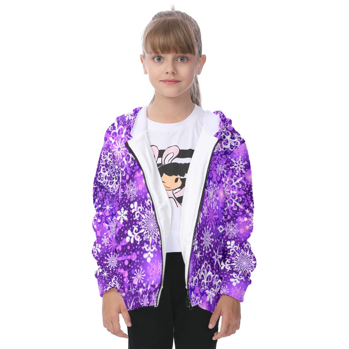 Kid's Winter Wonderland Heavy Fleece Zip Up Hoodie